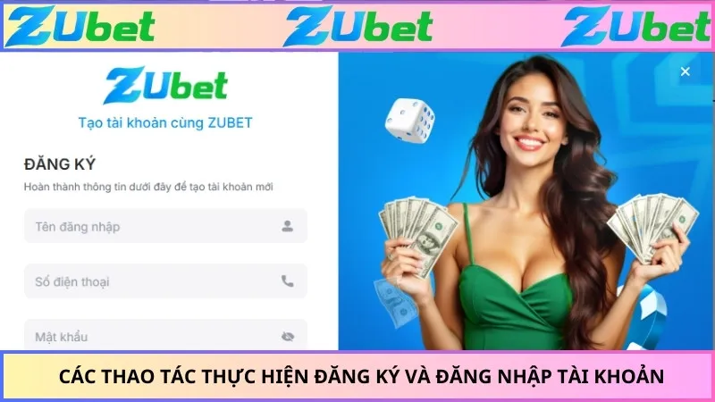 Các thao tác thực hiện đăng ký và đăng nhập tài khoản