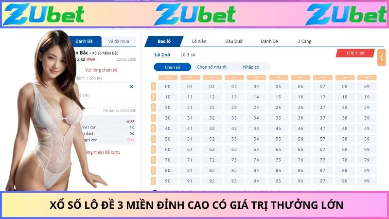 Xổ số lô đề 3 miền đỉnh cao có giá trị thưởng lớn