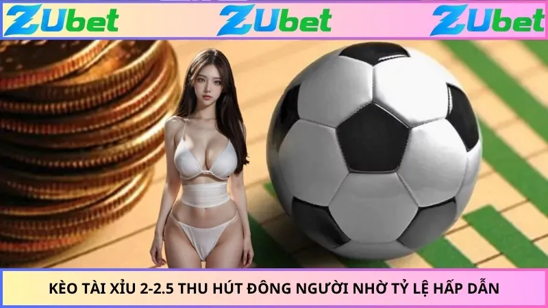 Kèo tài xỉu 2-2.5 thu hút đông người nhờ tỷ lệ hấp dẫn