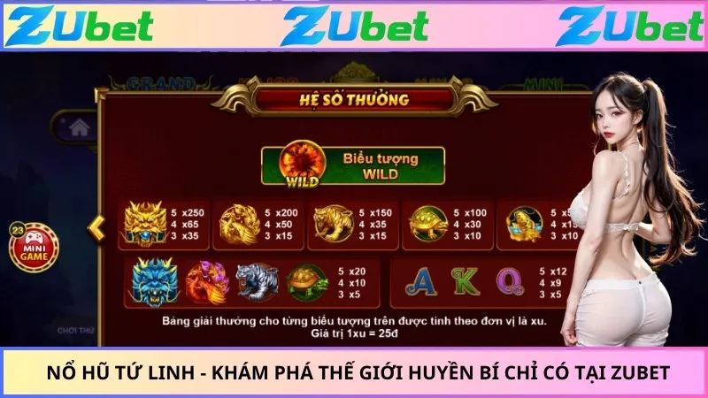 Nổ Hũ Tứ Linh - Khám Phá Thế Giới Huyền Bí Chỉ Có Tại ZUBET