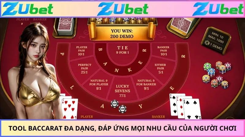 Tool baccarat đa dạng, đáp ứng mọi nhu cầu của người chơi