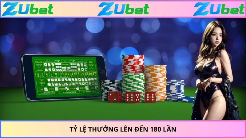 Tỷ lệ thưởng lên đến 180 lần